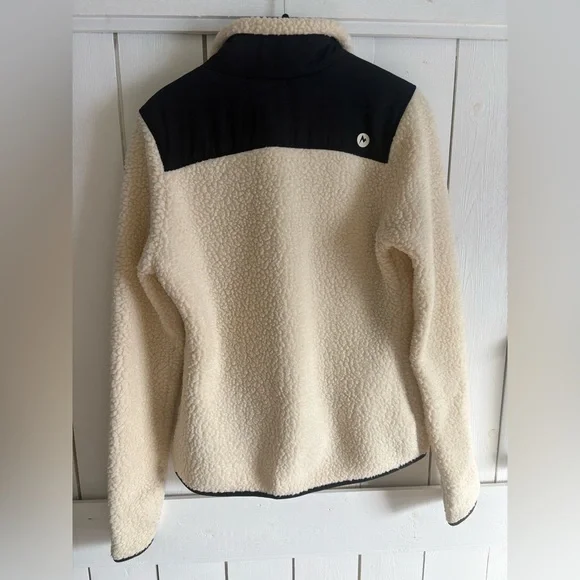 Marmot Black and Cream Fleece Jacket - Picture 4 of 4